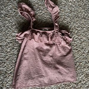 Pink Ruffle Tank Top